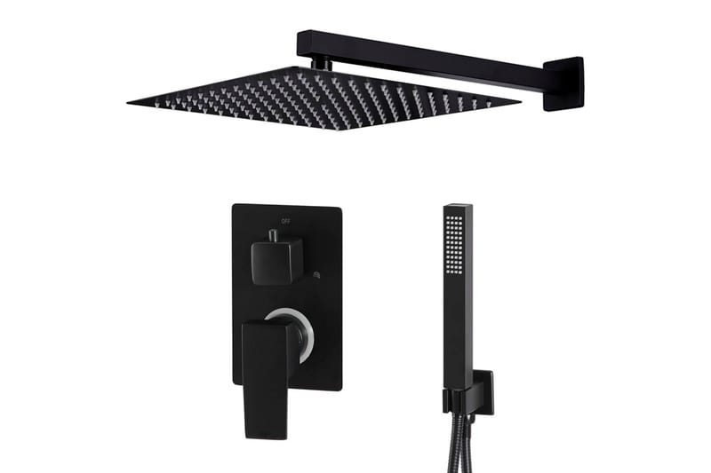 Duschsystem rostfritt stål 201 svart - Hus & renovering - Kök & bad - Badrum - Duscharmatur & dusch tillbehör