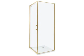 Duschväggar Darli Transparent/guld, 70x70x185 cm