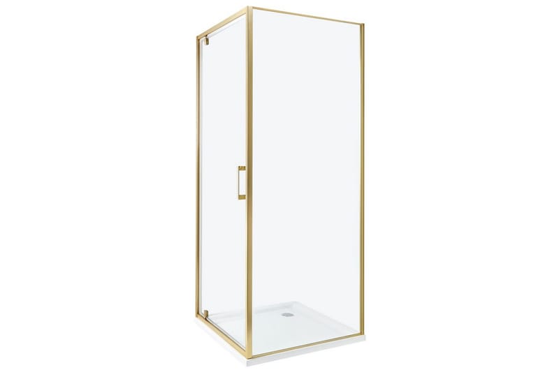 Duschväggar Darli Transparent/guld, 70x70x185 cm - Transparent/guld, 70x70x185 cm - Hus & renovering - Kök & bad - Badrum - Duschar