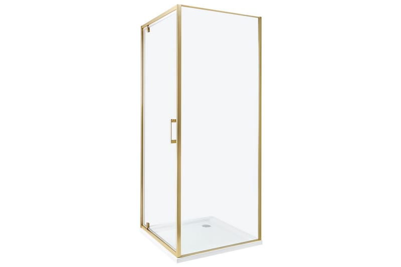 Duschväggar Darli Transparent/guld, 70x70x185 cm - Transparent/guld, 70x70x185 cm - Hus & renovering - Kök & bad - Badrum - Duschar