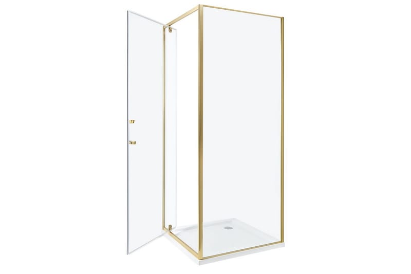 Duschväggar Darli Transparent/guld, 70x70x185 cm - Transparent/guld, 70x70x185 cm - Hus & renovering - Kök & bad - Badrum - Duschar