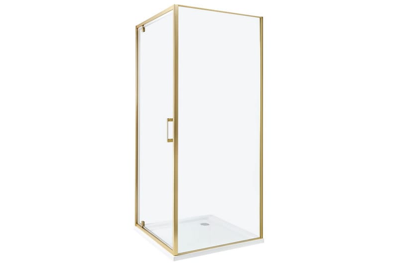 Duschväggar Darli Transparent/guld, 80x80x185 cm - Transparent/guld, 80x80x185 cm - Hus & renovering - Kök & bad - Badrum - Duschar