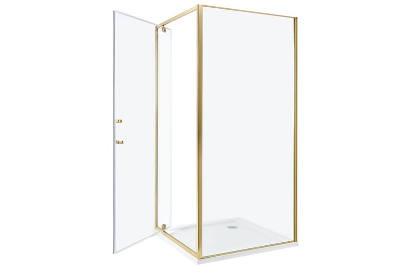 Duschväggar Darli Transparent/guld, 90x90x185 cm - Transparent/guld, 90x90x185 cm - Hus & renovering - Kök & bad - Badrum - Duschar