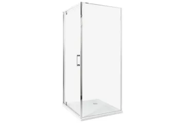 Duschväggar Darli Transparent/Silver, 80x80x185 cm