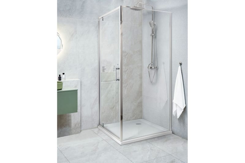 Duschväggar Darli Transparent/Silver, 80x80x185 cm - Transparent/Silver, 80x80x185 cm - Hus & renovering - Kök & bad - Badrum - Duschar