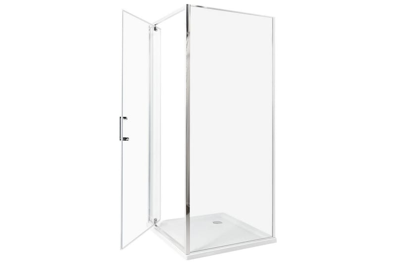 Duschväggar Darli Transparent/Silver, 80x80x185 cm - Transparent/Silver, 80x80x185 cm - Hus & renovering - Kök & bad - Badrum - Duschar