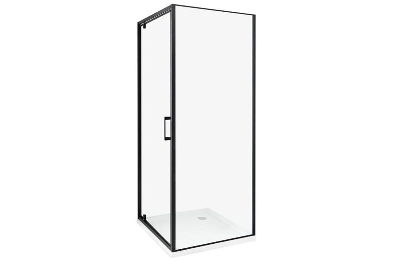 Duschväggar Darli Transparent/svart, 70x70x185 cm, Transparent/svart, 70x70x185 cm