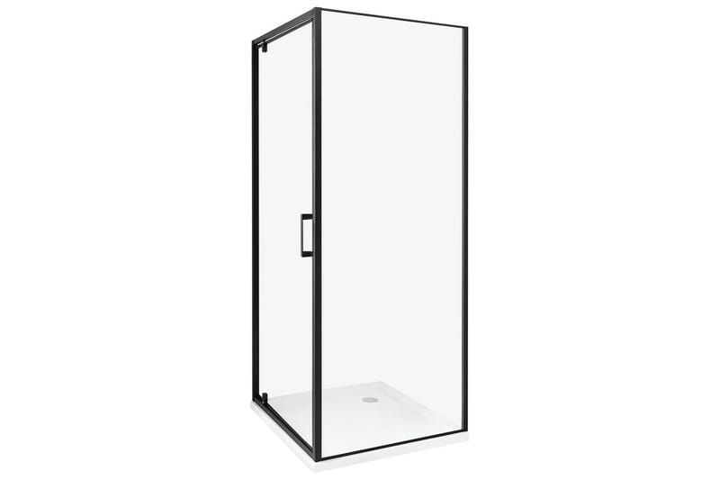 Duschväggar Darli Transparent/svart, 70x70x185 cm - Transparent/svart, 70x70x185 cm - Hus & renovering - Kök & bad - Badrum - Duschar
