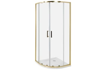 Duschväggar Jukatan Transparent/guld, 80x80x185 cm