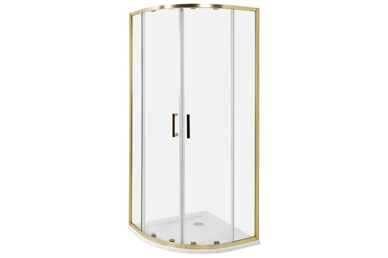 Duschväggar Jukatan Transparent/guld, 80x80x185 cm, Transparent/guld, 80x80x185 cm