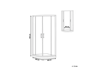 Duschväggar Jukatan Transparent/guld, 80x80x185 cm - Transparent/guld, 80x80x185 cm - Hus & renovering - Kök & bad - Badrum - Duschar