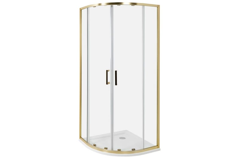 Duschväggar Jukatan Transparent/guld, 80x80x185 cm - Transparent/guld, 80x80x185 cm - Hus & renovering - Kök & bad - Badrum - Duschar