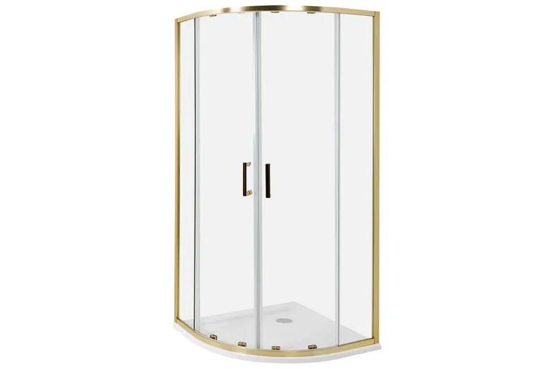 Duschväggar Jukatan Transparent/guld, 90x90x185 cm, Transparent/guld, 90x90x185 cm