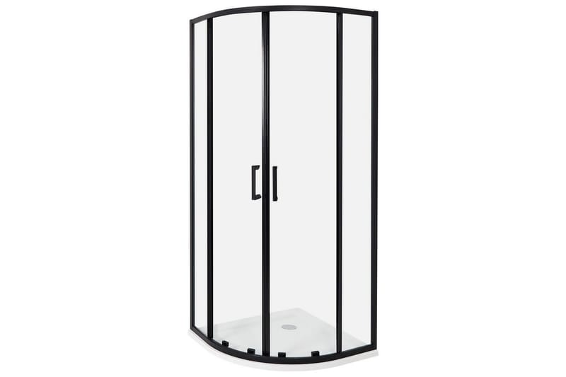 Duschväggar Jukatan Transparent/svart, 80x80x185 cm - Transparent/svart, 80x80x185 cm - Hus & renovering - Kök & bad - Badrum - Duschar
