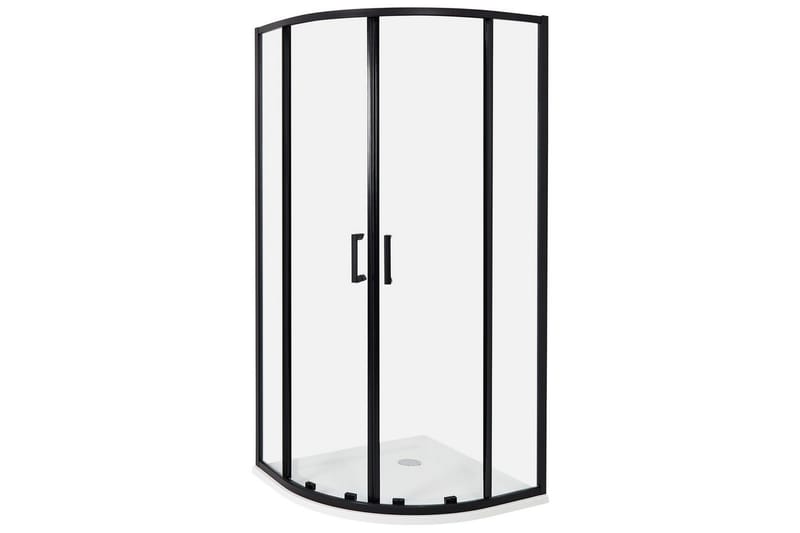 Duschväggar Jukatan Transparent/svart, 90x90x185 cm, Transparent/svart, 90x90x185 cm