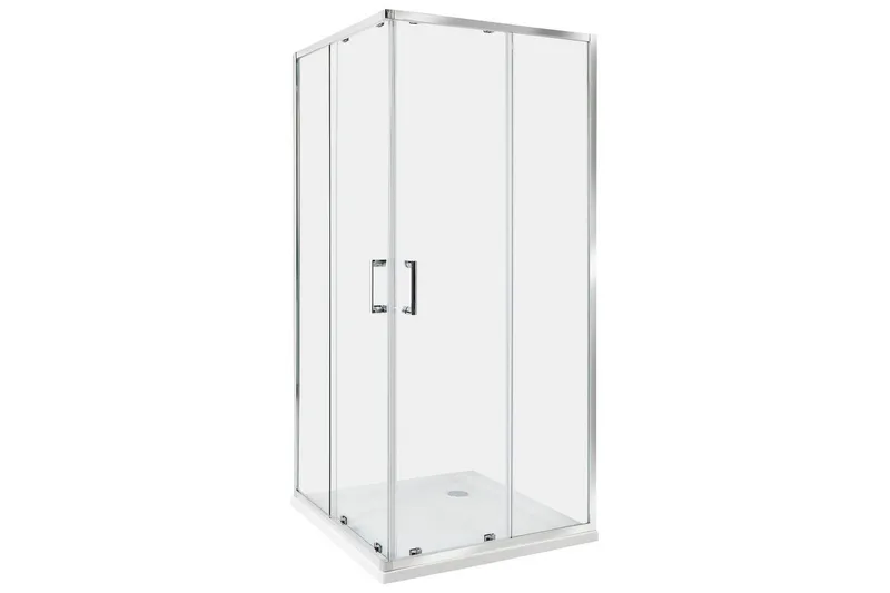 Duschväggar Tela Transparent/Silver, 90x90x185 cm, Transparent/Silver, 90x90x185 cm