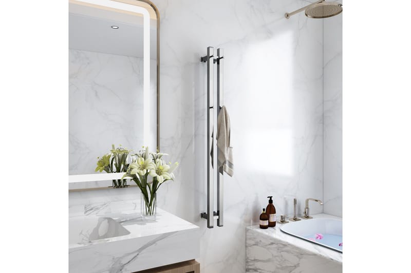 Elektrisk handdukstork 26x120x10 cm | RH02 - Hus & renovering - Kök & bad - Badrum - Handdukstorkar - Handdukstork el