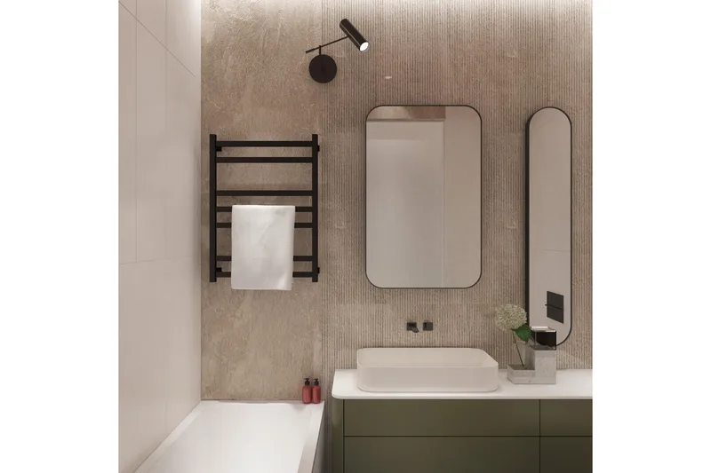 Elektrisk handdukstork 60x82,5x12 cm | SC06B - Hus & renovering - Kök & bad - Badrum - Handdukstorkar - Handdukstork el