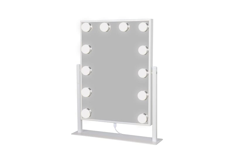 Glow Liten Sminkspegel på fot 36,5 cm med LED Belysning/Lampor Holywood spegel - Vit - Inredning - Speglar - Spegel med belysning