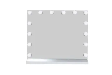 Glow Sminkspegel på fot 50 cm med LED Belysning/Lampor Hollywood spegel - Vit - Inredning - Speglar - Spegel med belysning