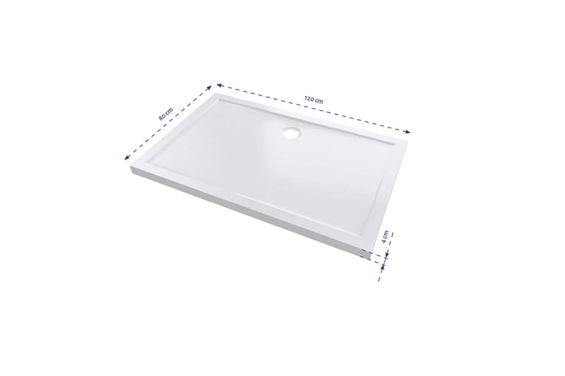 Gyttorp Duschkar 80x120 cm - Vit - Hus & renovering - Kök & bad - Badrum - Duscharmatur & dusch tillbehör - Duschkar