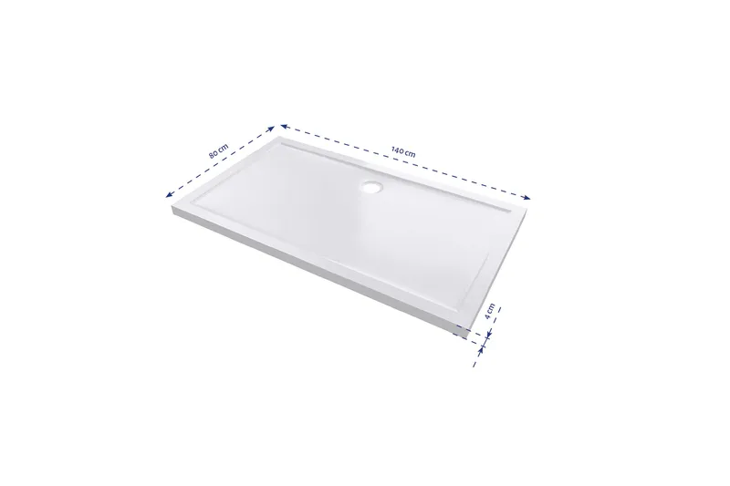 Gyttorp Duschkar 80x140 cm - Vit - Hus & renovering - Kök & bad - Badrum - Duscharmatur & dusch tillbehör - Duschkar