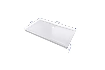 Gyttorp Duschkar 80x140 cm - Vit - Hus & renovering - Kök & bad - Badrum - Duscharmatur & dusch tillbehör - Duschkar