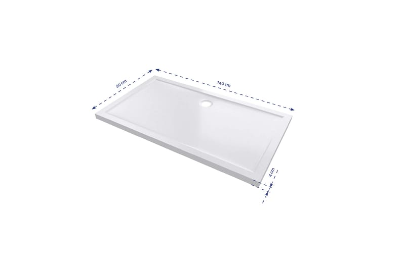 Gyttorp Duschkar 80x140 cm - Vit - Hus & renovering - Kök & bad - Badrum - Duscharmatur & dusch tillbehör - Duschkar