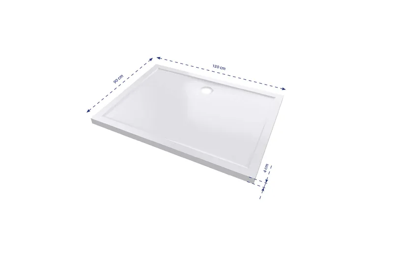 Gyttorp Duschkar 90x120 cm - Vit - Hus & renovering - Kök & bad - Badrum - Duscharmatur & dusch tillbehör - Duschkar