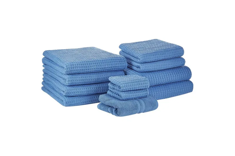 Handduk Areora set om 11 Blå - Blå - Textil & mattor - Badrumstextilier - Handduk