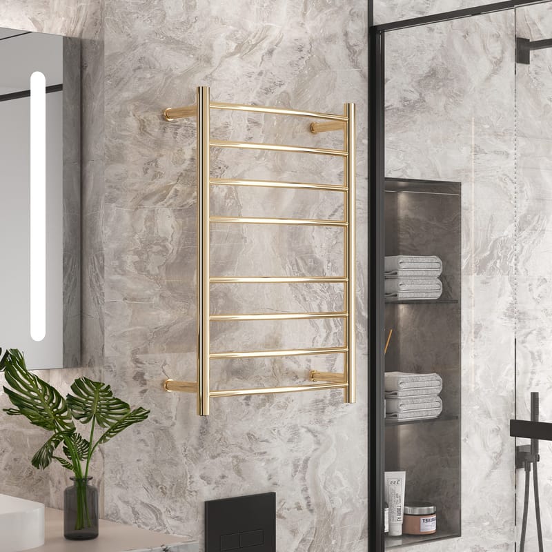 Elektrisk handdukstork 52x78x12,5cm | Guld - Hus & renovering - Kök & bad - Badrum - Handdukstorkar - Handdukstork el