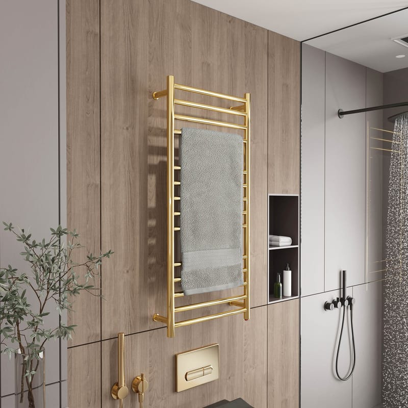 Handdukstork, 9006G, 110x52x12cm, Gold - Hus & renovering - Kök & bad - Badrum - Handdukstorkar - Handdukstork el