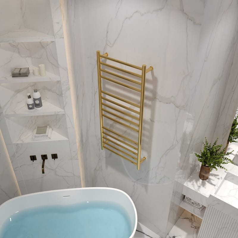 Handdukstork, 9006G, 110x52x12cm, Gold - Hus & renovering - Kök & bad - Badrum - Handdukstorkar - Handdukstork el