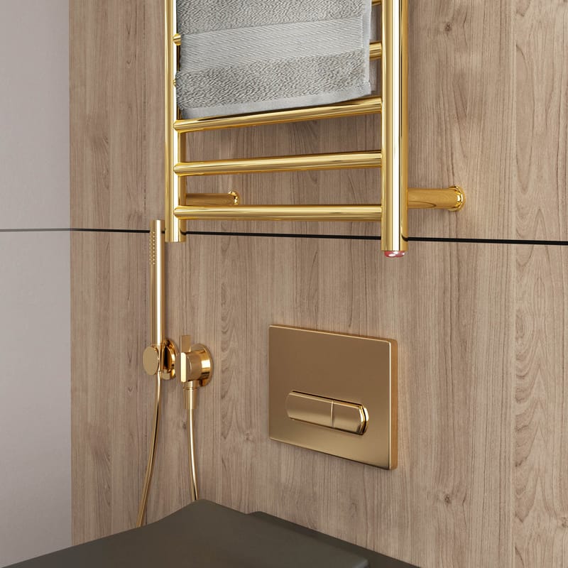 Handdukstork, 9006G, 110x52x12cm, Gold - Hus & renovering - Kök & bad - Badrum - Handdukstorkar - Handdukstork el
