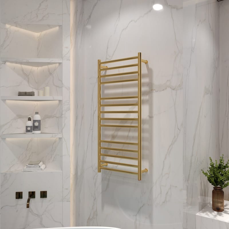 Handdukstork, 9006G, 110x52x12cm, Gold - Hus & renovering - Kök & bad - Badrum - Handdukstorkar - Handdukstork el