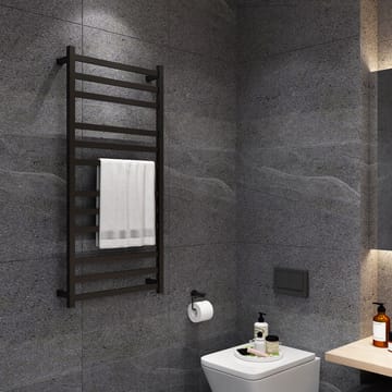 Handdukstork, svart, SC07B, 1320x670x80 - Hus & renovering - Kök & bad - Badrum - Handdukstorkar - Handdukstork el