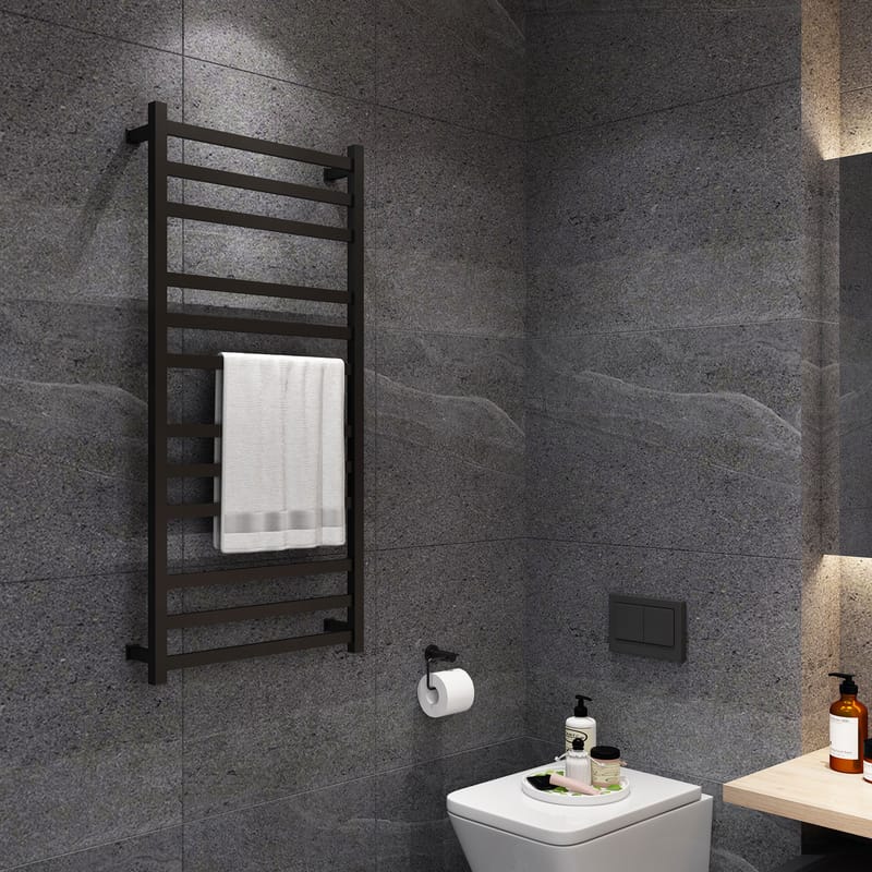 Handdukstork, svart, SC07B, 1320x670x80 - Hus & renovering - Kök & bad - Badrum - Handdukstorkar - Handdukstork el