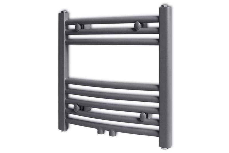 Handdukstork centralvärme element båge grå 480x480 mm - Grå - Hus & renovering - Kök & bad - Badrum - Badrumstillbehör