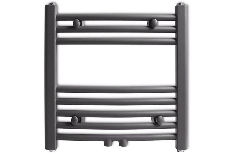 Handdukstork centralvärme element båge grå 480x480 mm - Grå - Hus & renovering - Kök & bad - Badrum - Badrumstillbehör