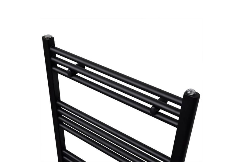Handdukstork centralvärme element rak svart 480x480 mm - Svart - Hus & renovering - Kök & bad - Badrum - Badrumstillbehör