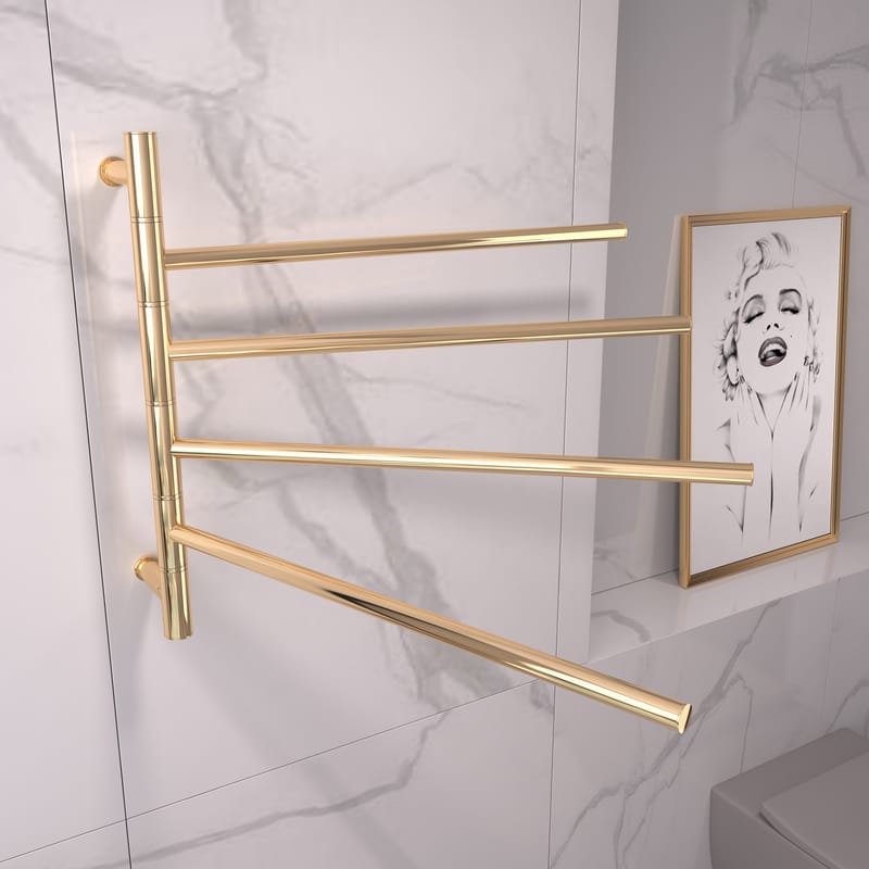 Stor elektrisk handdukstork 63x55x12,5cm | 9007 | Guld - Hus & renovering - Kök & bad - Badrum - Handdukstorkar - Handdukstork el