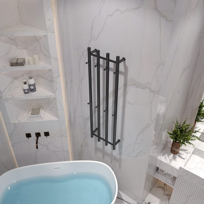 Towel heater, black - RH05B - Hus & renovering - Kök & bad - Badrum - Handdukstorkar - Handdukstork el