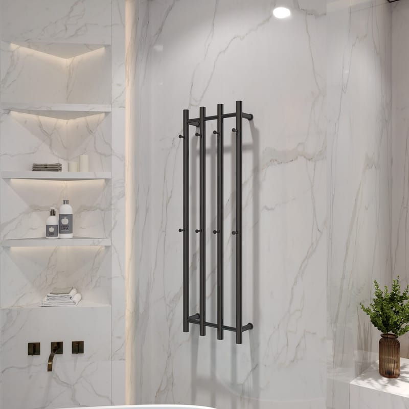 Towel heater, black - RH05B - Hus & renovering - Kök & bad - Badrum - Handdukstorkar - Handdukstork el