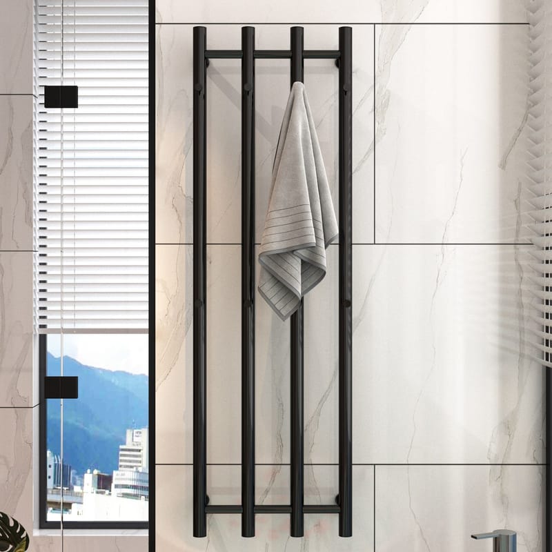 Towel heater, black - RH05B - Hus & renovering - Kök & bad - Badrum - Handdukstorkar - Handdukstork el