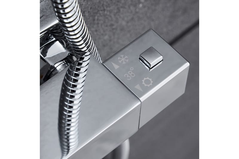 Komplett takduschset med handdusch | Högblankt rostfritt stål - Hus & renovering - Kök & bad - Badrum - Duscharmatur & dusch tillbehör