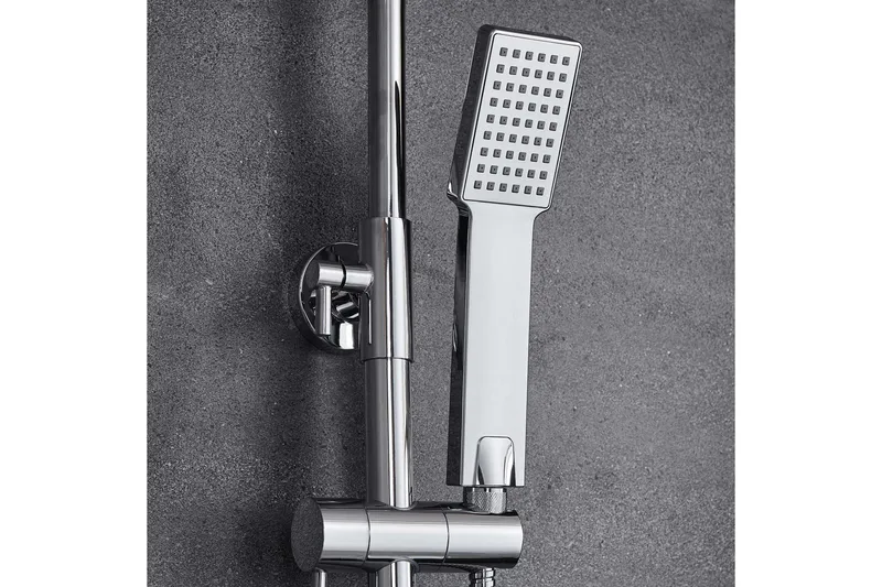 Komplett takduschset med handdusch | Högblankt rostfritt stål - Hus & renovering - Kök & bad - Badrum - Duscharmatur & dusch tillbehör