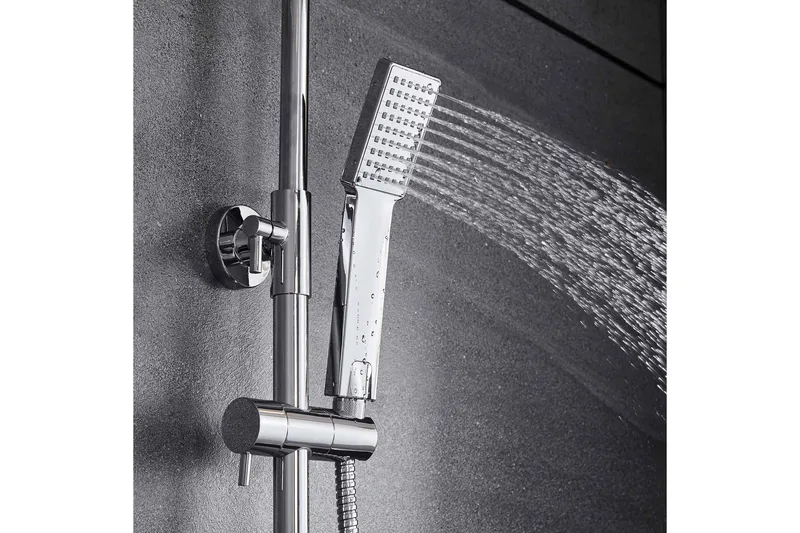 Komplett takduschset med handdusch | Högblankt rostfritt stål - Hus & renovering - Kök & bad - Badrum - Duscharmatur & dusch tillbehör