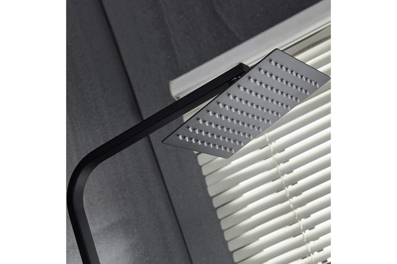 Komplett takduschset med handdusch i kantig design | Svart - Hus & renovering - Kök & bad - Badrum - Duscharmatur & dusch tillbehör