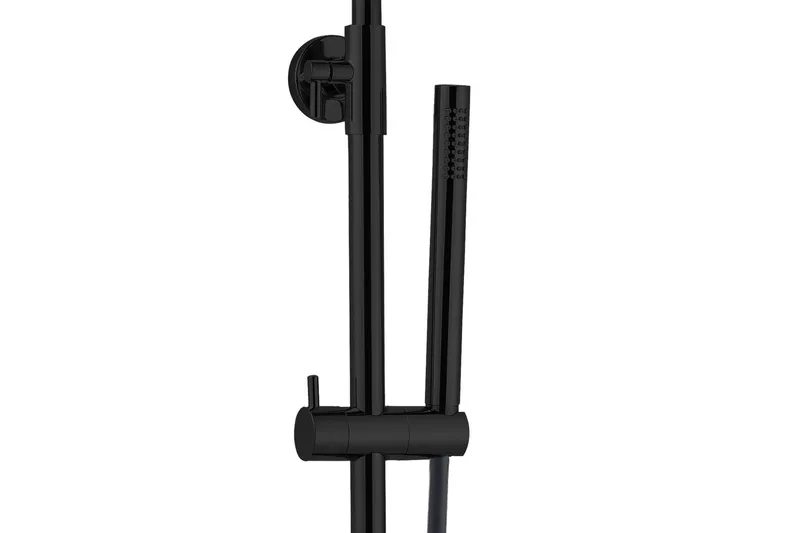 Komplett takduschset med handdusch i rundad design | Svart - Hus & renovering - Kök & bad - Badrum - Duscharmatur & dusch tillbehör