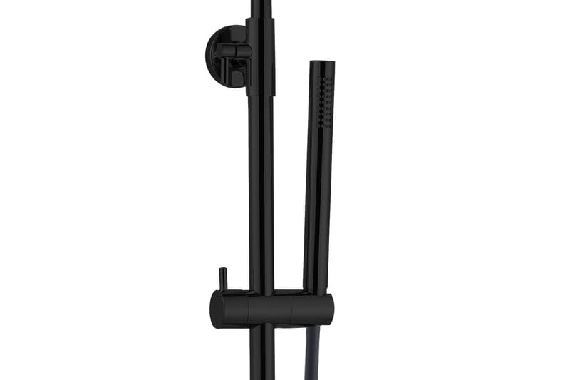 Komplett takduschset med handdusch i rundad design | Svart - Hus & renovering - Kök & bad - Badrum - Duscharmatur & dusch tillbehör